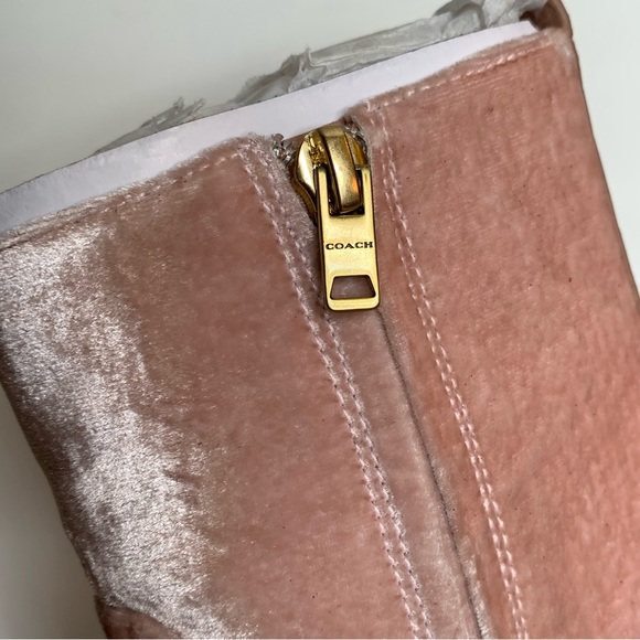 NEW Coach Juliet Velvet Ankle Booties Size 5 - Picture 7 of 10